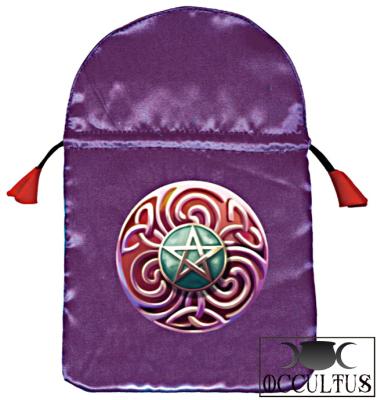 Satin purse  illustration from celtic pentagram