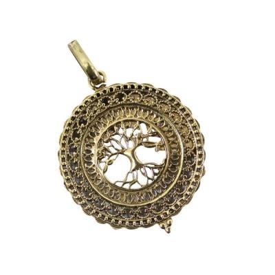 Pagan pendant representing the tree of life: anchoring and elevation