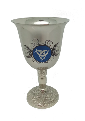 Chalice, silver plated, under the protection of the triple moon