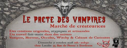 Un marché fantastique à la veille d'Halloween sur le thème des vampires