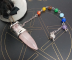 Pendulum of care and divination, its natural stone point favours the perception of energies